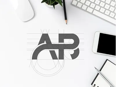 AB monogram app branding desain ilustrasi logo merek ux vektor web