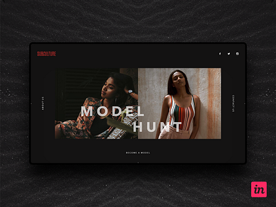 Subculture - Invision branding creative direction dark dark theme design interface invision media minimal prototype ui ux web webdesign
