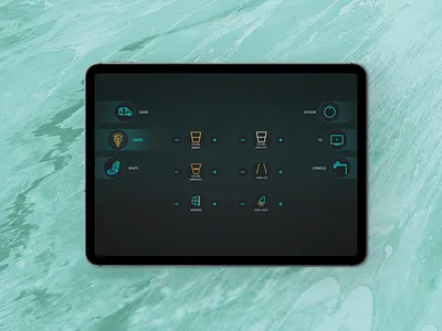 VIP car control design automation automotive car car control design ipad ui