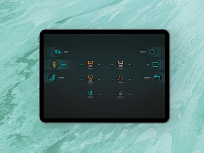 VIP car control design automation automotive car car control design ipad ui