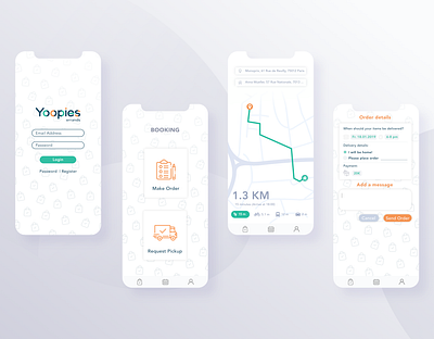 Yoopies Errands - Pickup Service App app application application development clean design minimal ui uidesign ux uxdesign