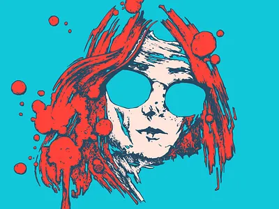 portrait art graphic grunge illustration