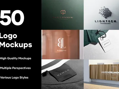 50 Logo Mockup Branding Bundle - PSD 3d 3d mockup 3d sign brand branding bundle elegant graphic design identity logo logo branding logo mockup logo mockups mockup mockup psd modern presentation psd sign sign mockup