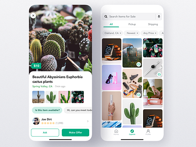 Sell and Buy Stuff Near By App Redesign amazon app craigslist ecommerce interaction ios iphone mobile offerup product design sell ui used ux