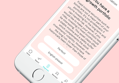 Hardbacon - investment portfolio diagnosis app design finance fintech mobile pastel ui ux