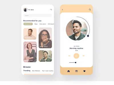 Inspirational Podcast design ios app mobile app design ui