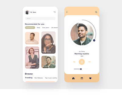 Inspirational Podcast design ios app mobile app design ui