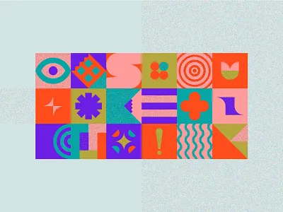 Shapes and colors circle clean color colors creative design digital icon illustration pencil shapes square typography vector