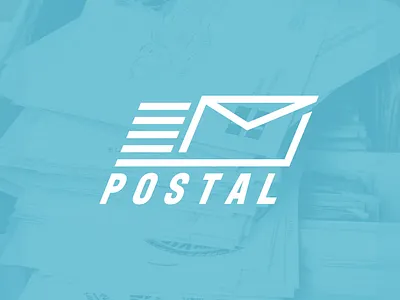 Postal branding design illustration logo mail typography vector