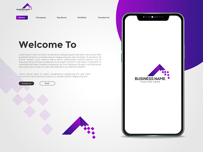 Logo And Landing Page logotype page ui web website