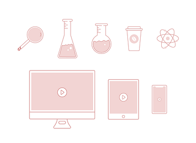 ChiChi Science branding icon iconography icons set illustration logo minimalist simple ui ux vector web