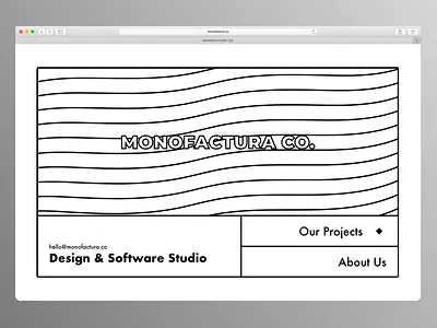 MONOFACTURA - Landing Page branding design flat illustration minimal typography ui vector web website