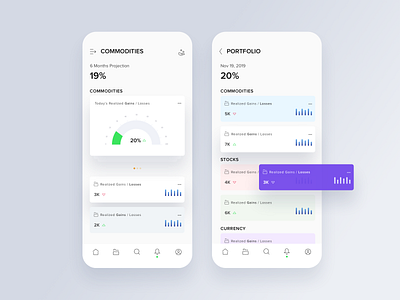 Portfolio dashboard design finance app fintech ios ui ux ui