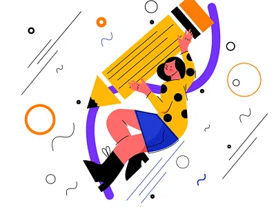 Create for No Gravity illustration art artist create design designer flat girl icon illustration sketch vector web