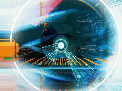 lost on a one-sided highway abstract art cover design design digitalart experimental glitch effect glitchart graphicdesign poster design