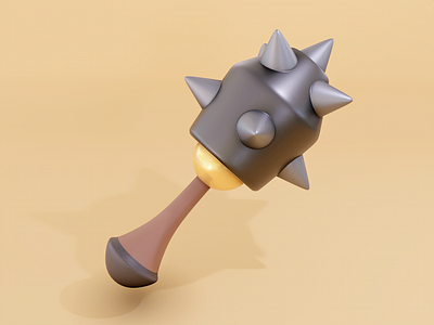 Mace 3d 3d art 3dmodeling b3d blender blender3d cute weapon