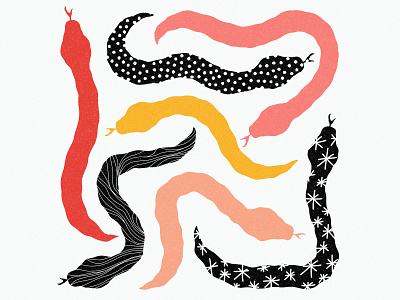 Snakes color design illustration illustrator ladieswhodesign pattern snakes texture