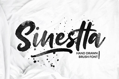 Sinestta - Free Hand Drawn Brush Font design font font awesome font design free free font free fonts freebies typeface typography