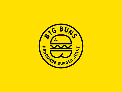 Daily Logo Challenge Day 31 booty burger icon identity illustration line art logo logomark negative space sticker typography