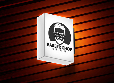 Barbershop Logo app barber barbershop branding design illustration logo typography ui vector