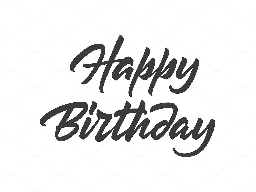 Happy Birthday vector text by Zagach Letters on Dribbble