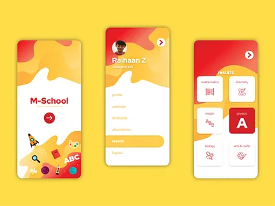 M-School App Mock Up Design adobe illustrator adobe xd app branding design illustration illustrator ui ux vector