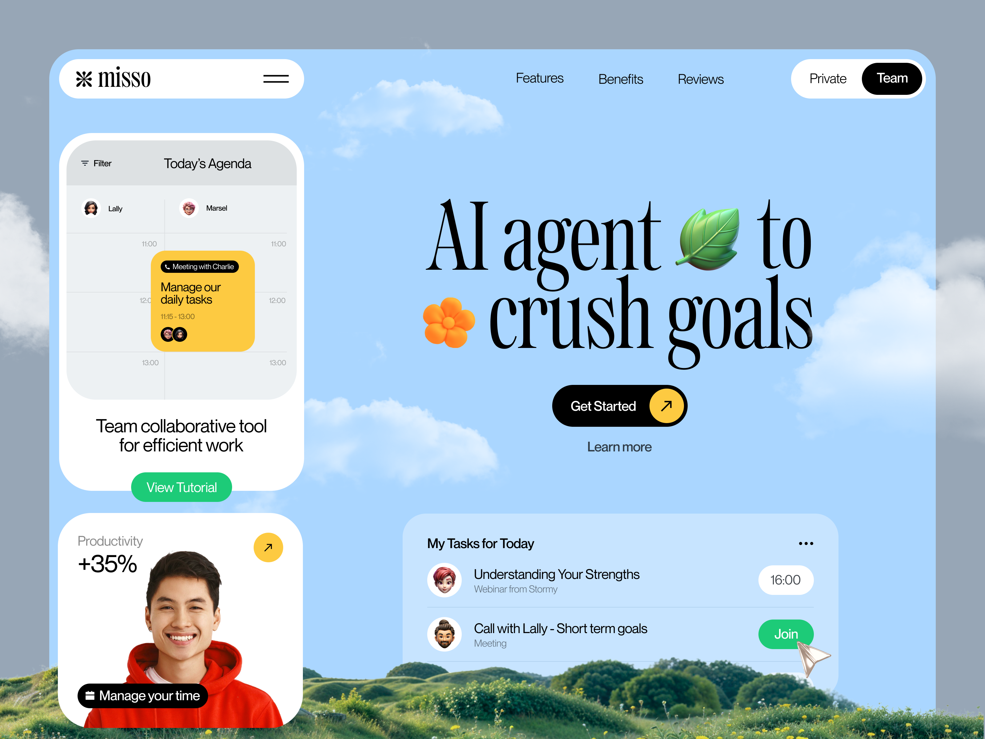 Example of Website for an AI Platform ✦ Misso