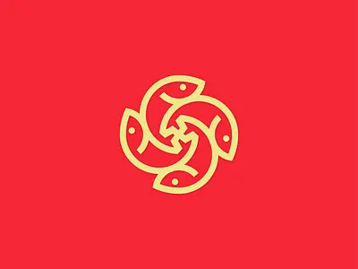 circle fish branding branding design circle logo design fish logo icon line logo logo logo design minimal