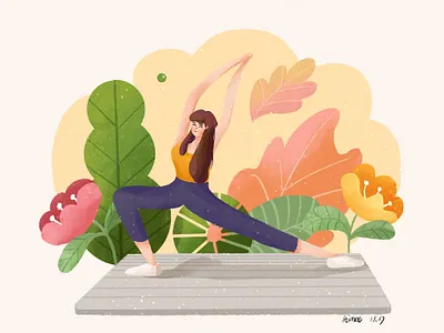 illustration for yoga design illustration 插图
