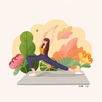 illustration for yoga design illustration 插图