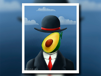 Le fils de l'homme adobe illustrator adobe ilustrator art artist avocado brush colors digital digitalart hat illustration man procreate vector