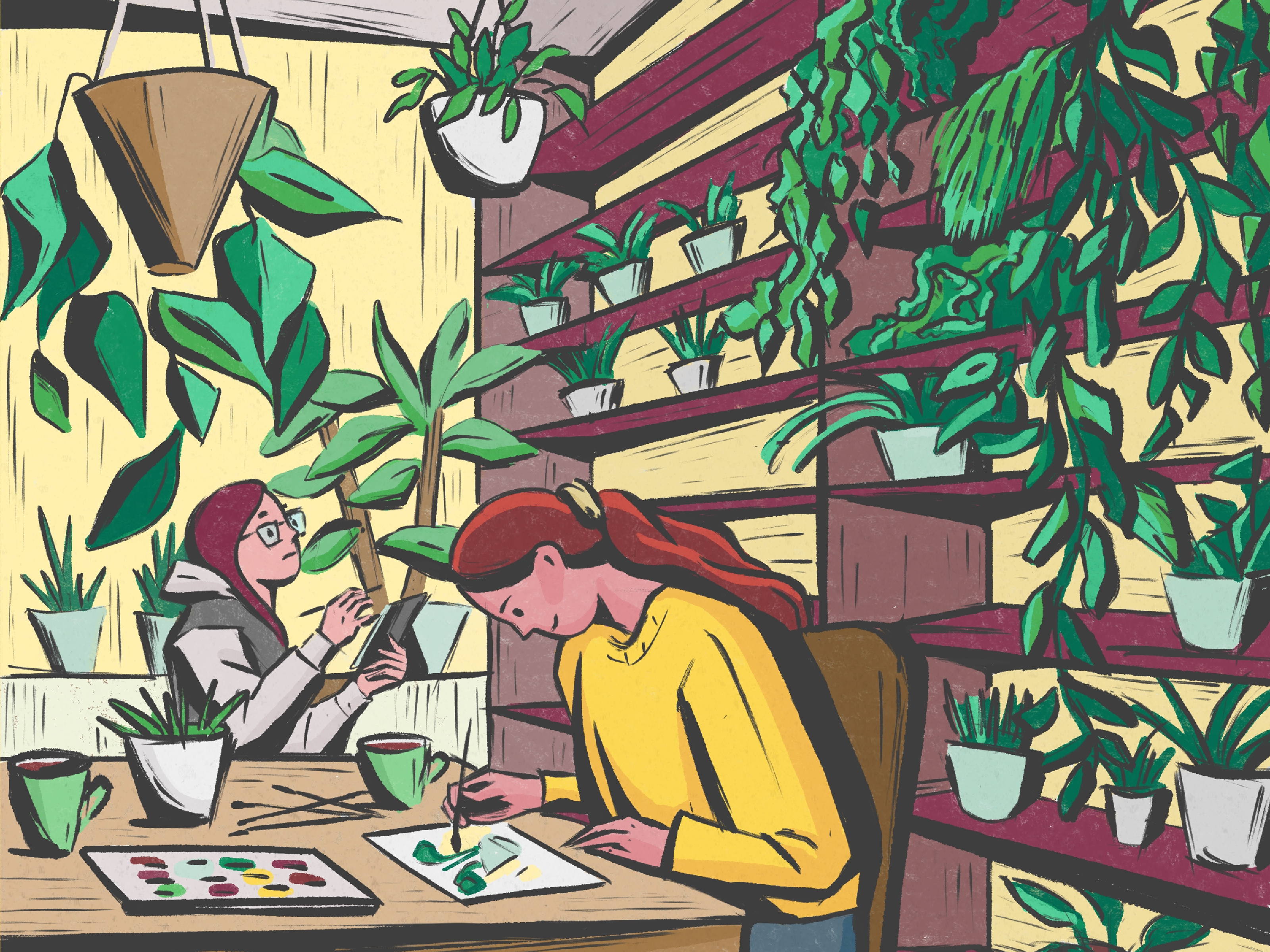 Example of Cafe illustration