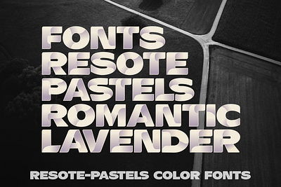 Color font Resote-lavender color font decorative font illustration svg typeface typography