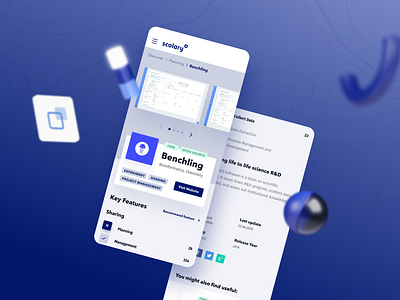 Scolary – Tool Detail Page – Mobile app design system desktop digital tools discovery graphic healthcare illustration lab laboratory life science productivity science scientific fields search tools ui ux web working