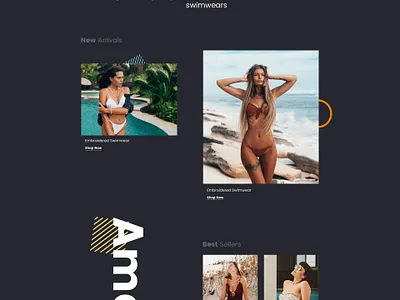 Swimwear shop website template bikini dark layout sexy shop summer swimwear template ui webdesign website wordpress wordpress template