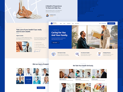 Hospital clean clinic design doctors health healthcare hospital landing landing page medical modern ui ux web wordpress