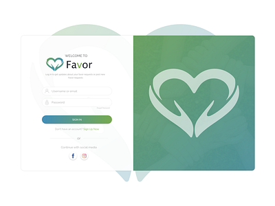 Favor Login design ui web