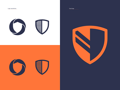 logo variations VPN blue branding branding agency color construction design logo logodesign logos logotype mark network orange process secure shield variation vpn vpn network vpn service