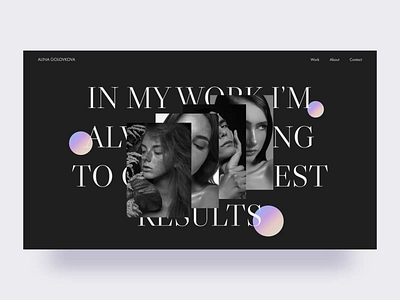 Fashion Photographer Portfolio Website animation clean fashion hover effect minimal photography typography ui ux web design zajno