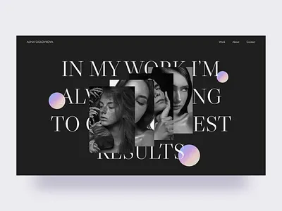 Fashion Photographer Portfolio Website animation clean fashion hover effect minimal photography typography ui ux web design zajno