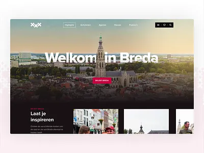 Citymarketing Breda - Homepage city city guide design homepage landingpage marketing travel website website builder