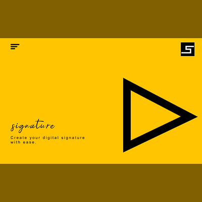 signature branding design minimal ui web