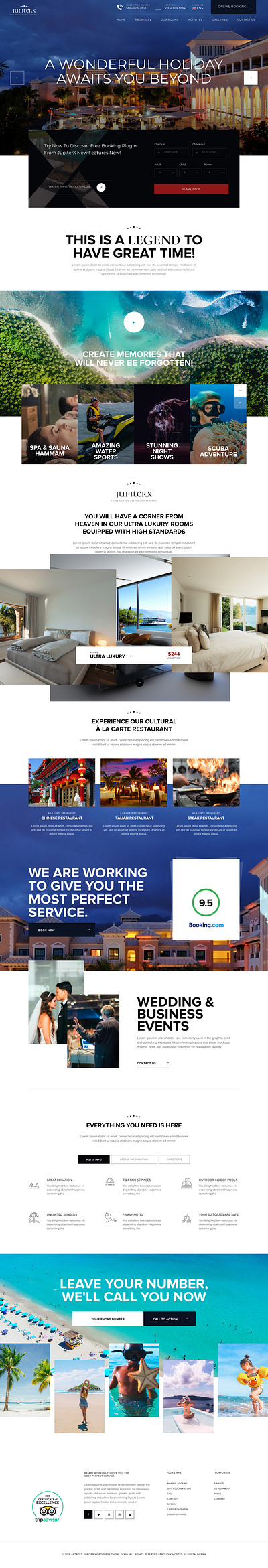 Luxury hotel website template business hotel hotel booking luxury sleek template ui webdesign website wordpress wordpress template