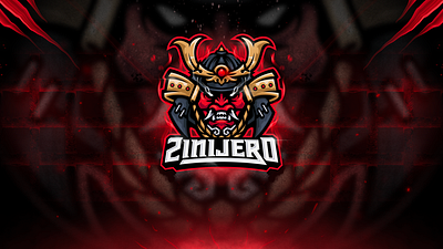 ZINIJERO - The Samurai themed esport logo activity army esportslogo gamer japan japanese culture knight logo logodesign mascotlogo oni mask samurai sport streamer template