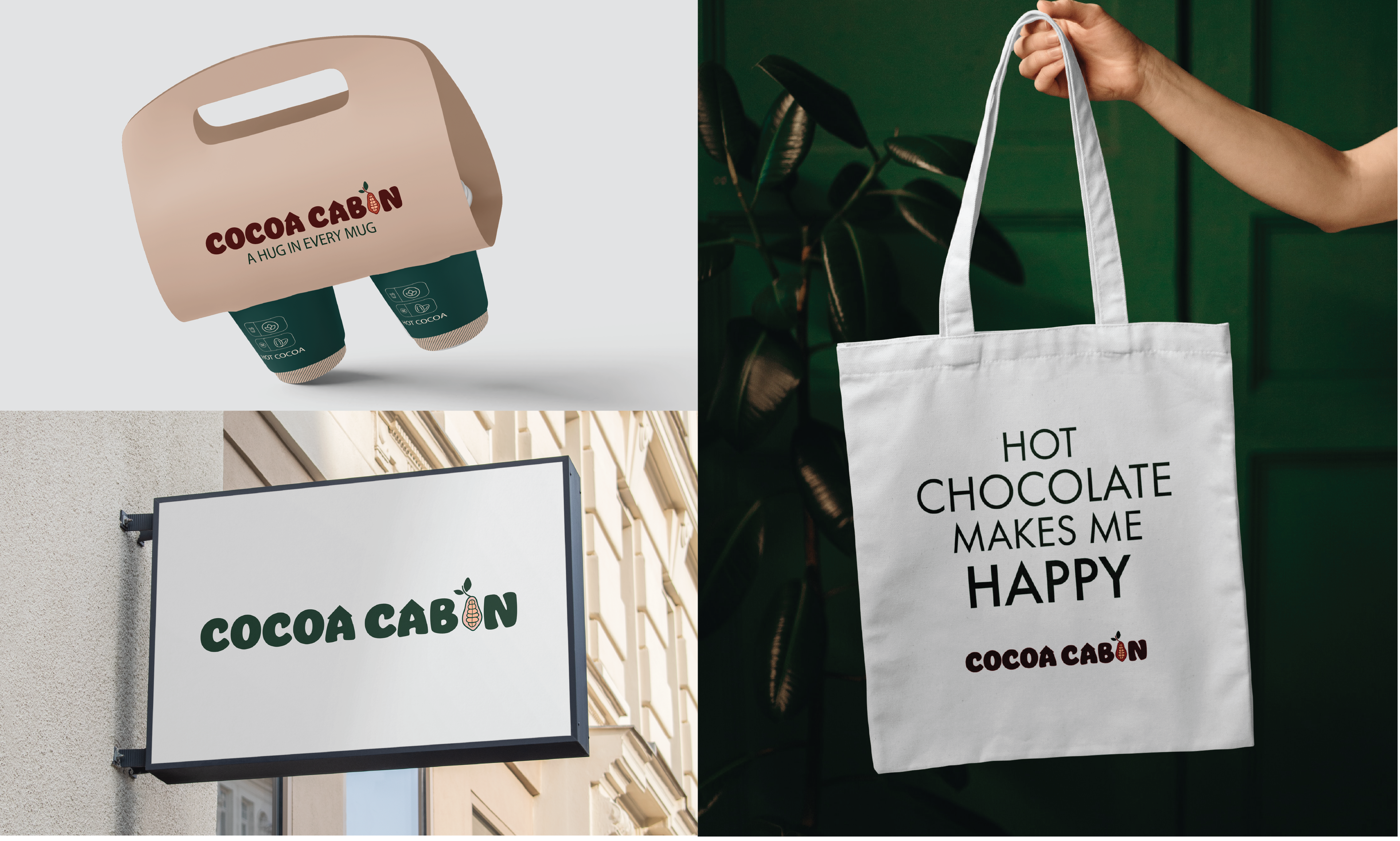 Cocoa Cabin Brand Identity Moodboard branding graphic design logo