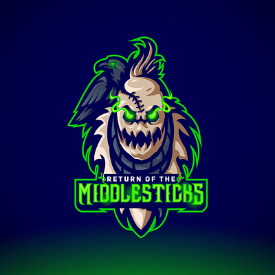 Fiddlesticks for Middlesticks character crow esportslogo game leagueoflegends mascotlogo scarecrow stream