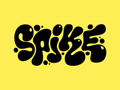Spike blob style logo branding design handlettering illustration lettering logo typography vector