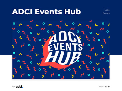 ADCI Events Hub 2019 adci idenyty learning logo logo design logotype logotype design speaker teaching