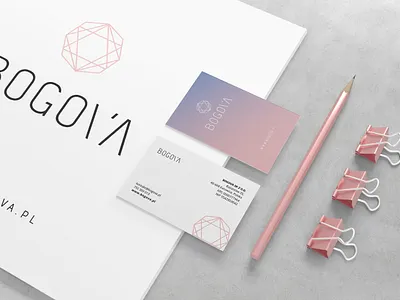 Bogova boutique logo - identity boutique brand branding branding and identity clean design identity logo logotype marcinprojekt.com print rose rose gold shop webdesign white