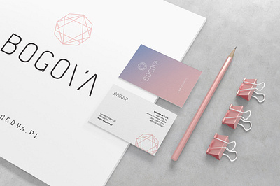 Bogova boutique logo - identity boutique brand branding branding and identity clean design identity logo logotype marcinprojekt.com print rose rose gold shop webdesign white